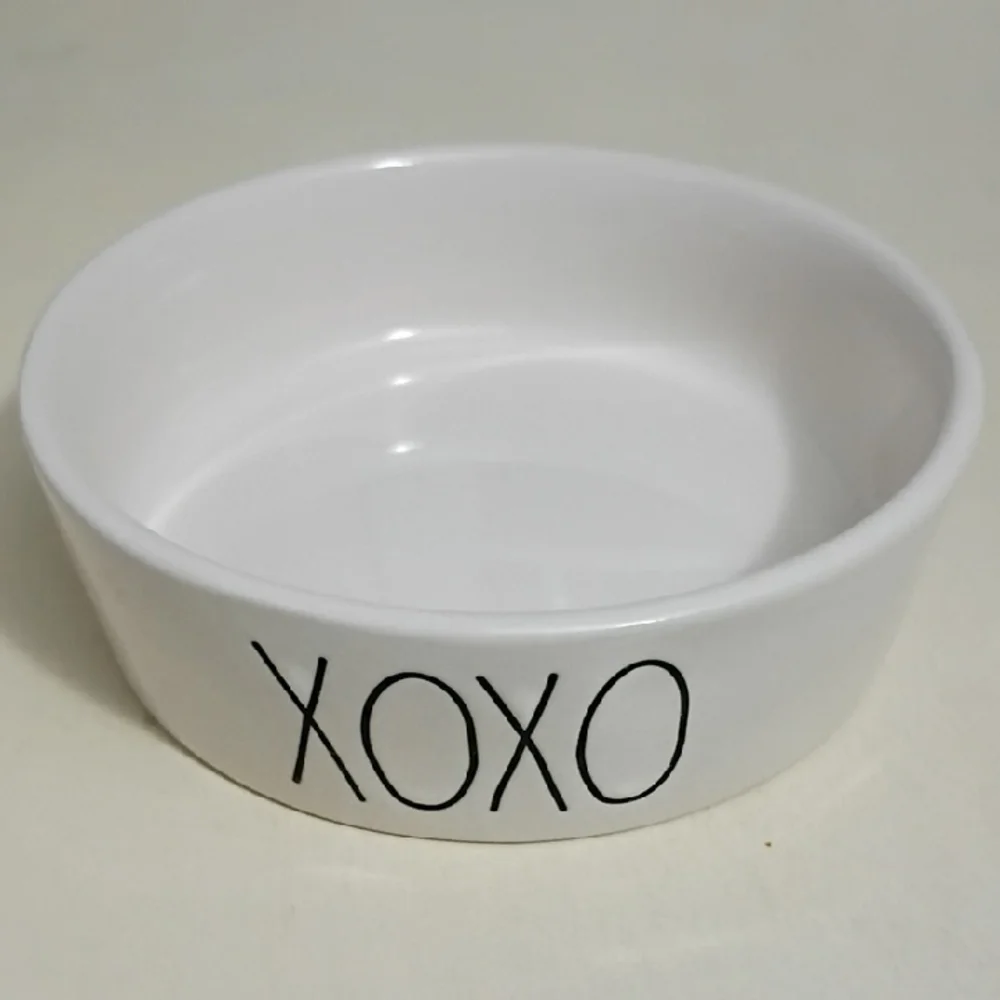 Rae Dunn Collection By Magenta White Ceramic Bowl with XOXO Design